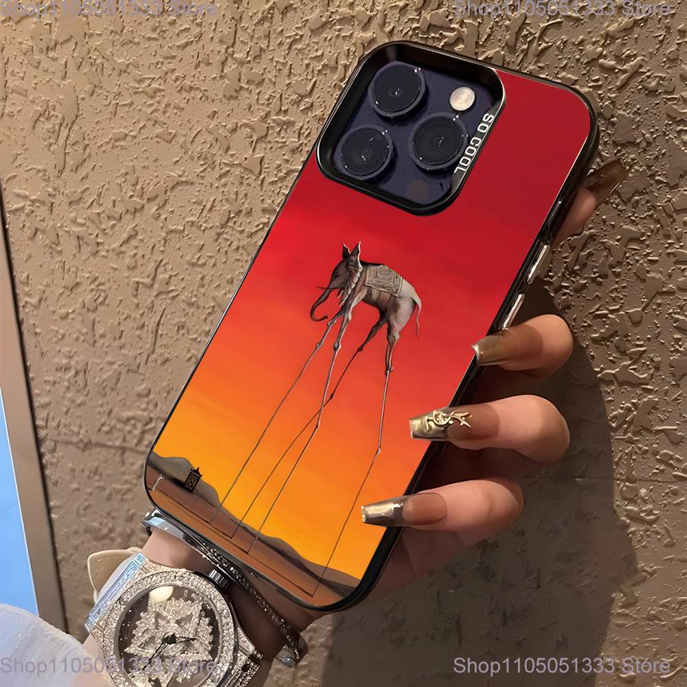 S-Salvador D-Dali Art Phone Case For iPhone 16,15,14,13,12,11,Pro,XS,Max,Plus,Mini,SE Black Candy Matte Shockproof Cover