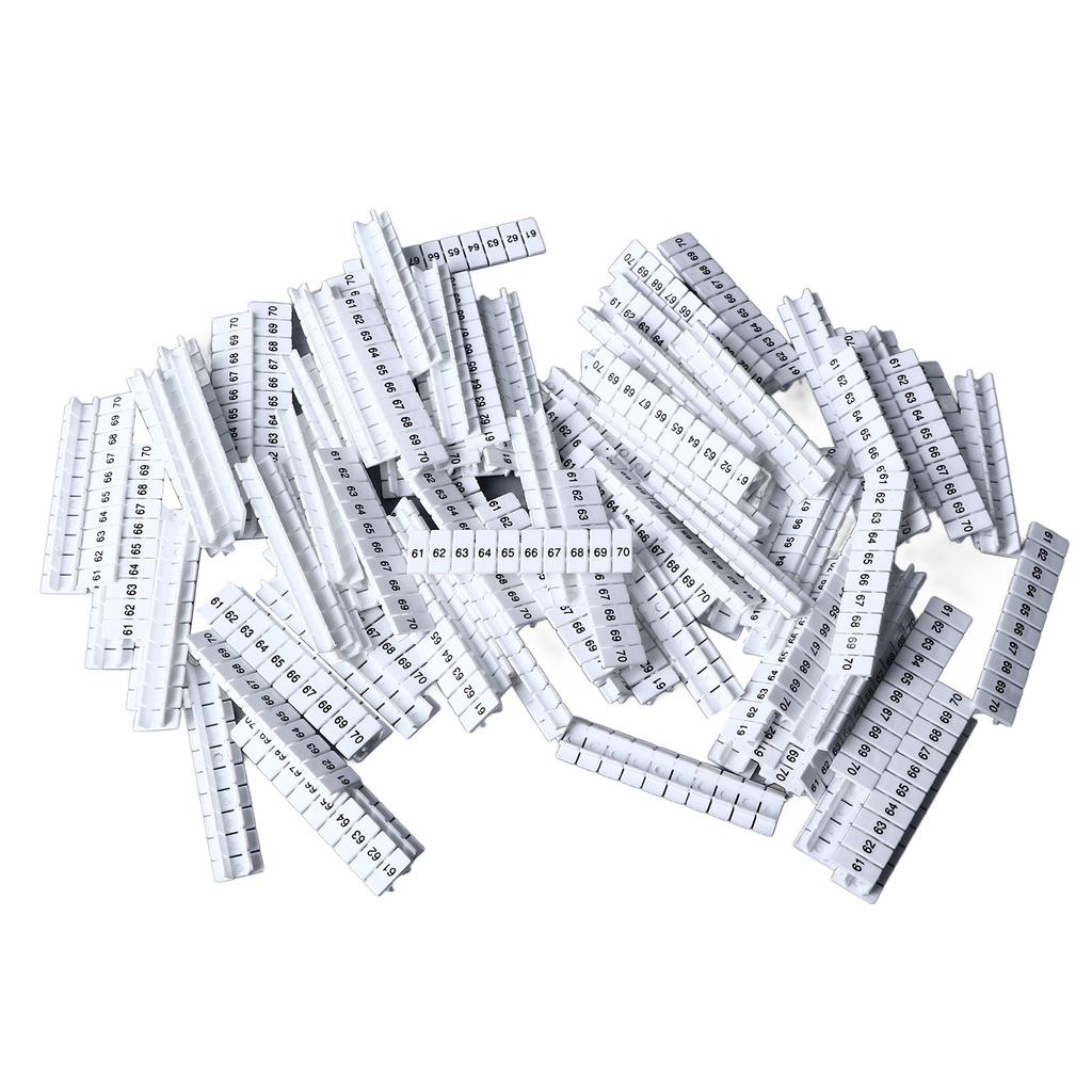 100 ADET UK3N Terminal İşaretleyici Etiketleri Naylon Terminal Bloğu İşaretleme Şeridi Pres Tipi Kurulum ZB5 61