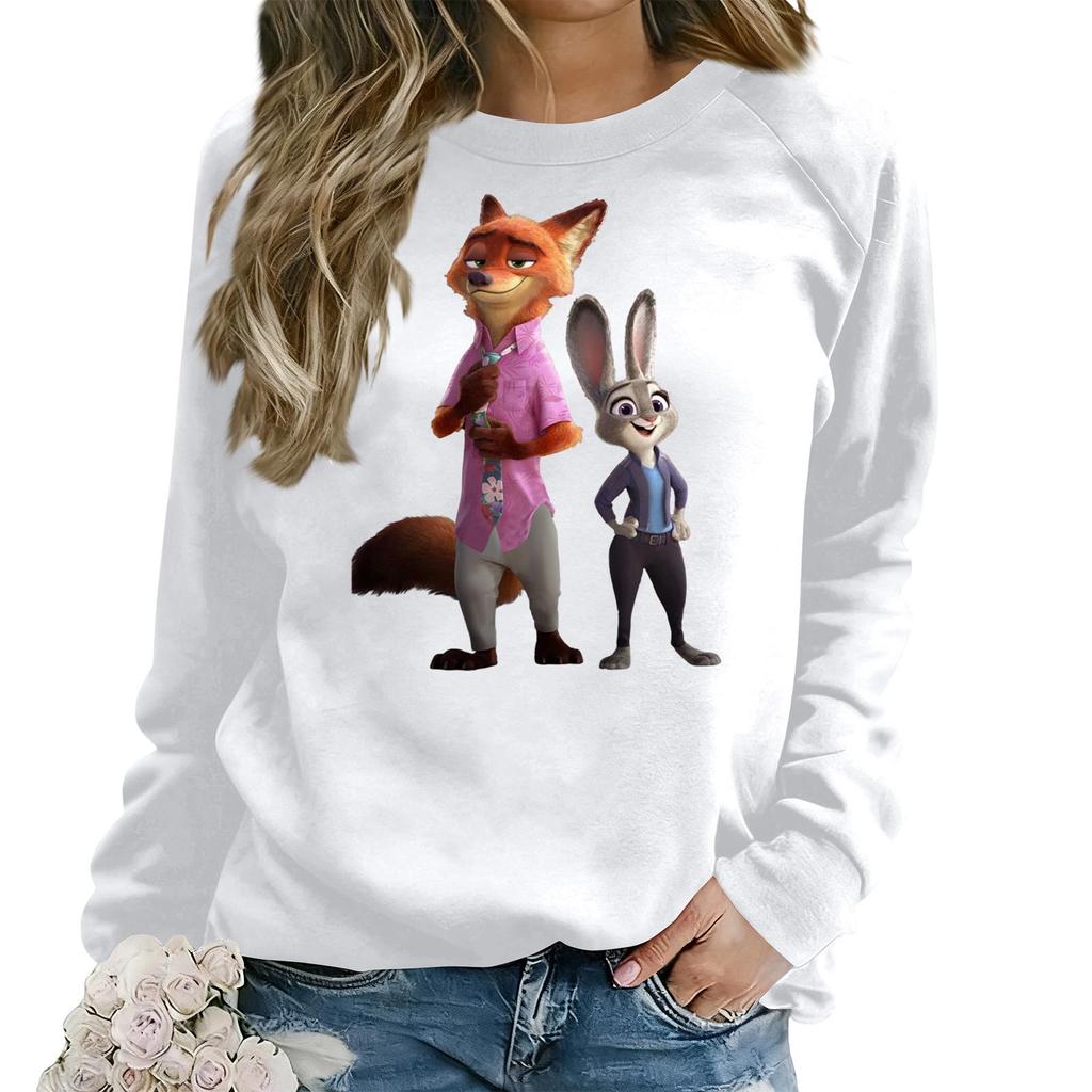 Damenmode Lässiges Langarm Locker Bedrucktes Sweatshirt