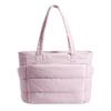 Puffer Tote Bag for Women, Lightweight Shoulder Handbag with Laptop Compartment & Multiple Pockets, Fashion Work Bag
