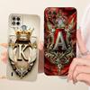 For Itel A57 Case A57 Pro Cover A611W W6004 Luxury Initial Letters Crown Soft Silicone Matte Funda For Itel A27 A551L P17 Bumper