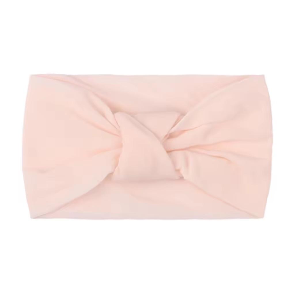 Unisex dětská čelenka s uzlem/Nylonový turban 13-24 měsíců Elastická omyvatelná ekologická pomůcka pro kojence a batolata