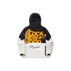 Li Ning X Steven Harrington Collaboration Skateboard Series Patchwork Letter Zipper Hoodie Unisex Outerwear Black Off-White AFDT903-1
