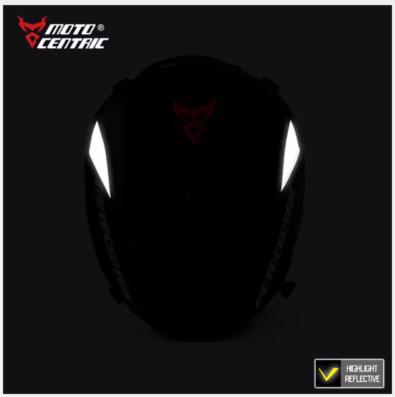 MOTOCENTRIC Motorcycle Back Seat Bags Waterproof Tail Bag Rear Seat Bag Multifunctional Motorbike Helmet Bag Moto Rider Backpack