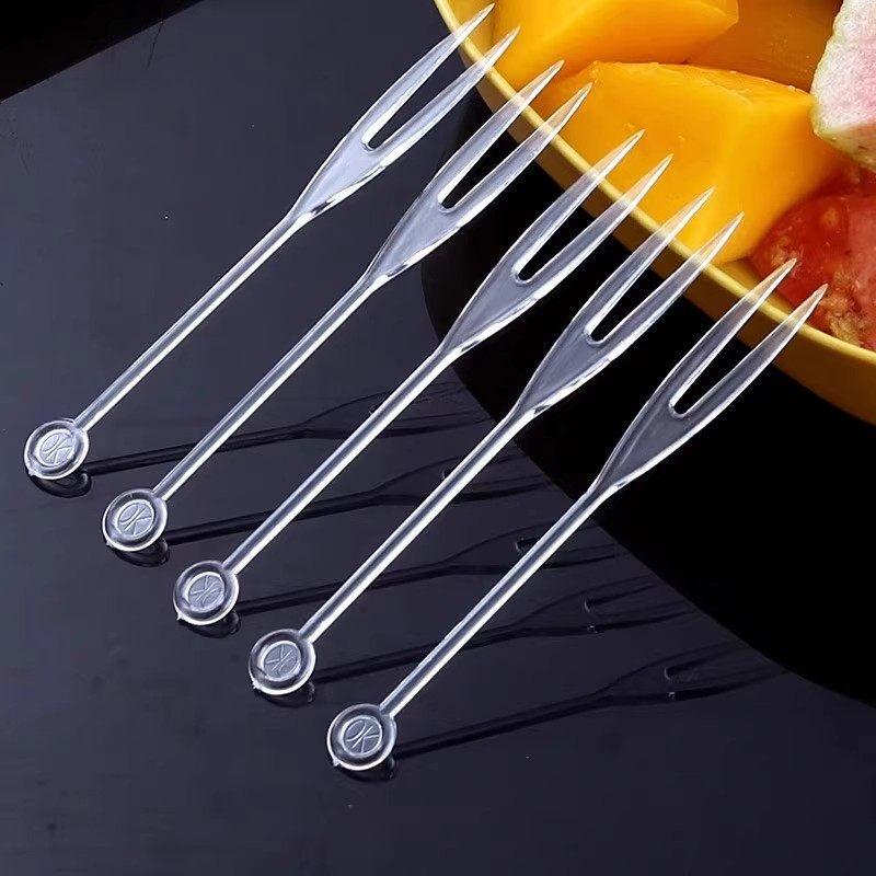 ZISIZ Disposable Thickened Plastic Fruit Forks