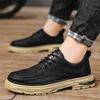 Fashion Casual Shoes Mens Lace Up Oxfords Fashion Trends Brand Top Quality 2024 Comfortable Outdoor Non-slip Shoes Mens Leather Sneakers