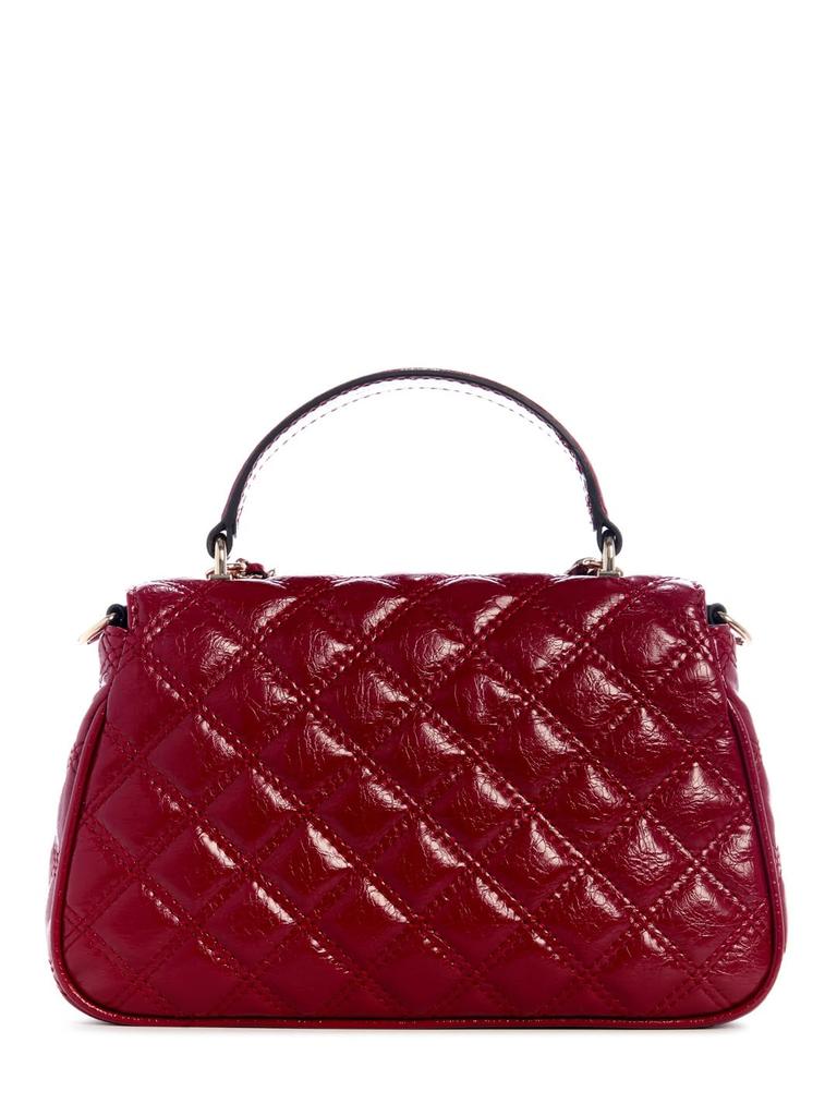 Guess GIULLY II Top Handle Flap Shoulder Red Bag, Women's,