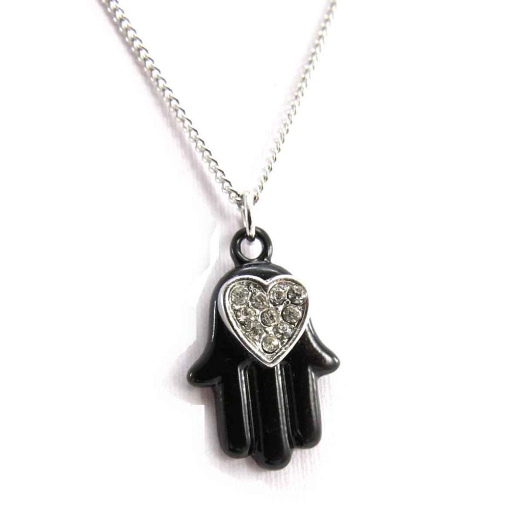 Les Trésors De Lily [J8078] - Designer Necklace 'Fatma' Black Silver