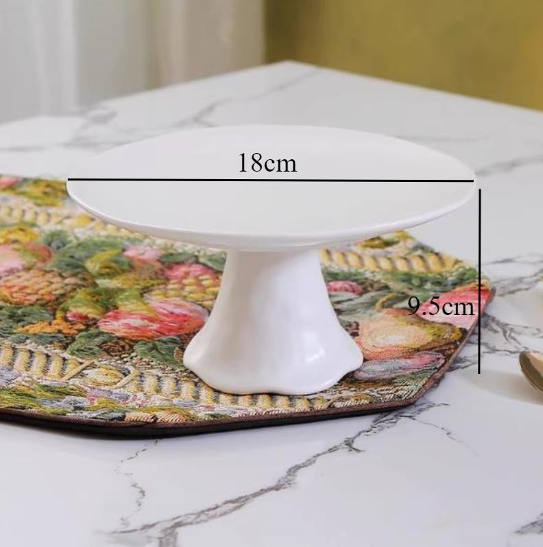 Golden High Footed Fruit Plate Ceramic Decorative Plate Snack Tray Refreshment Tray Dessert Bowl Cake Stand Pastry Plates Dish