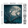 Tuniu Dark Moon Tree Night Forest Shower Curtain Bathroom Decor Unique Art Black Grey Design
