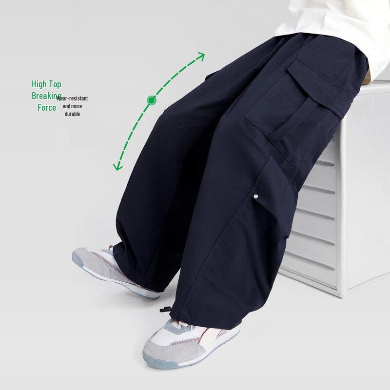 Boys Rivet Pleated Outdoor Hiking Cargo Pants 150