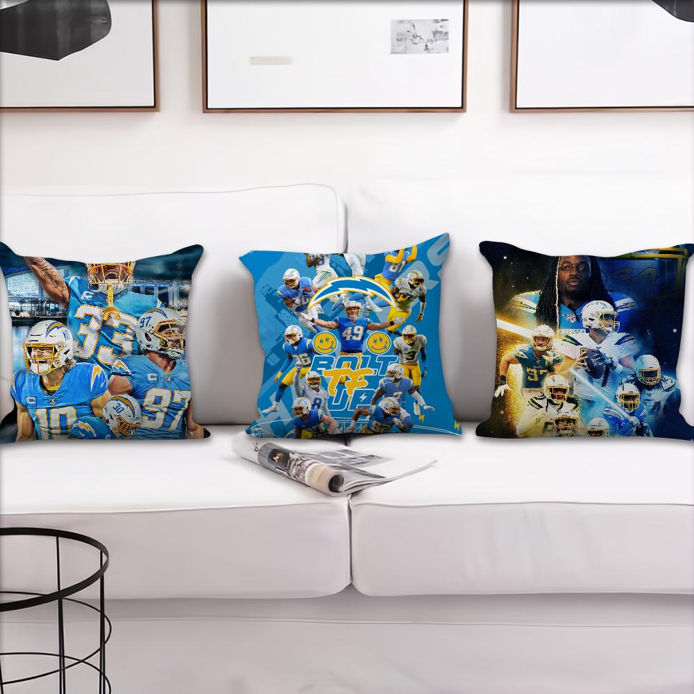 American Football Living Room Headboard Bedroom Office Cushion Cushion Sofa Nap Time Los A-Angeles C-Chargers Pillow Case