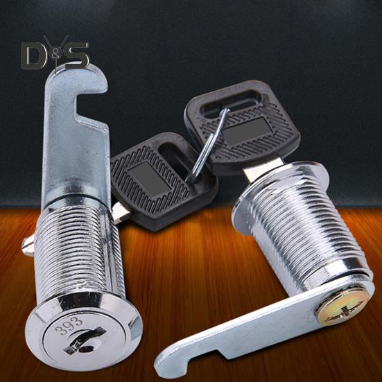 Drawer Lock with 2 Keys Heavy Duty Zinc Alloy Universal File Cabinet Wardrobe Furniture Storage Locker Door Mailbox Toolbox Cam Lock Replacement