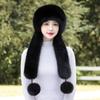 Winter New Warm Hat Scarf Integrated Thickened Cold-proof Windproof Neck Protection Cycling Headhat Fashionable Women's Hat