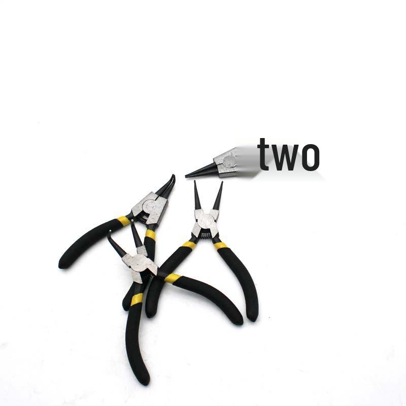 5" Industrial-Grade Multifunction Circlip Pliers - Dual-Use, Inner & Outer Straight, Manual Disassembly Tool