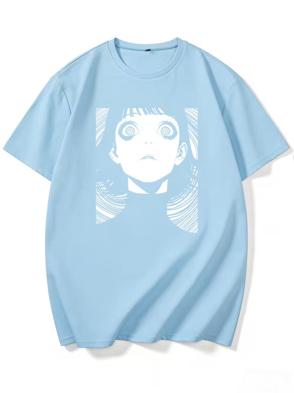 Men s EWH Horror Anime Manga | Japanese style Horror Cute Gothic T-shirt L