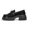 Autumn 2025 Women's Triumph Platform Loafers: Slip-On Chunky Heel Leather Shoes