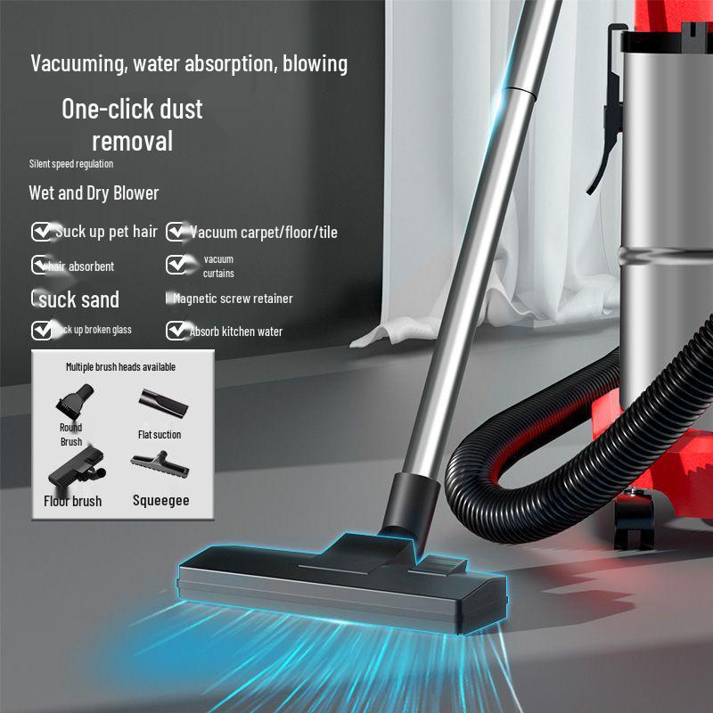 High-Power Wet/Dry Vacuum Cleaner for Home, Workshop, Car Wash, Grout, and Industrial Use
