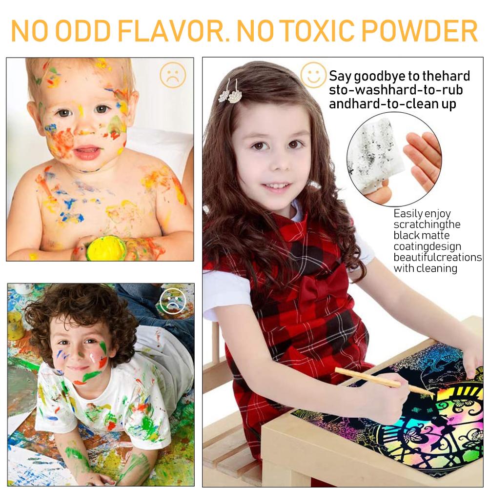 Colorful Scratch Sheet Easy  Lightweight  Scratch Paper Set Environment Friendly for Festival Decoration