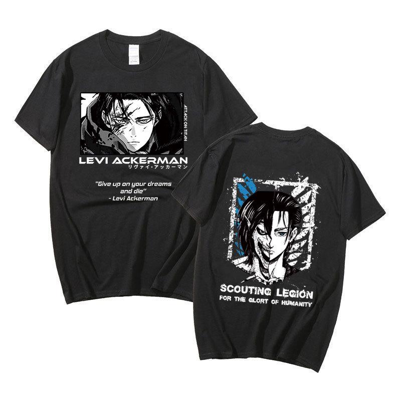 Japanese Anime T Shirt Scouting Legion Clothes Shingeki No Kyojin Tee Shirt Attack On Titan Giant Short-sleeve T-shir Unisex Women