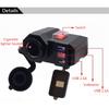 Dc12V Waterproof Motorcycles Handldbar 2Usb Port Adapter Blue Led With Voltmeter