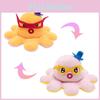 Peluche de Pulpo Reversible Juguete Animal Muñeco de Peluche Regalo de Cumpleaños Para Niños