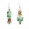 Chenrui Blue Zircon Inlaid Long Earrings - Fashionable Handcrafted Jewelry