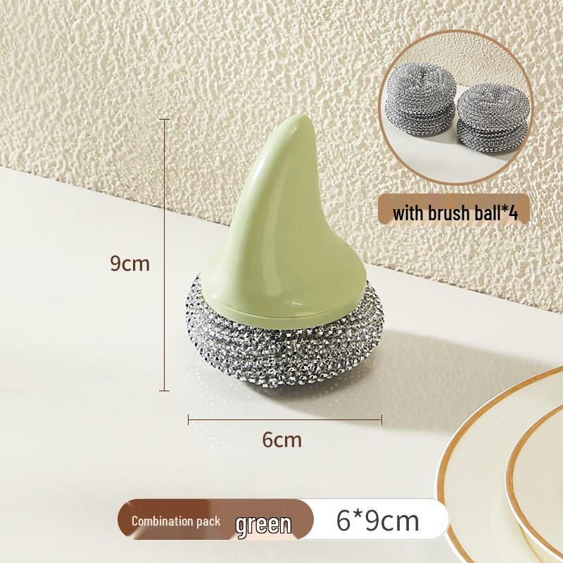 Chang Baosen Gentle Pot Scrubber with Steel Wool Refills