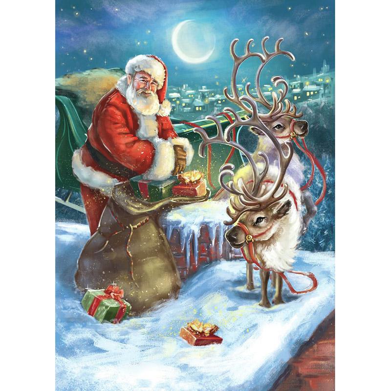 DIY Santa Claus 5D Diamond Painting Full Squrae Drill Cartoon Diamont Embroidery Cross Stitch Kits Gift Home Decor Wall Art