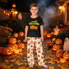 Familien-Passendes Halloween-Print-Pyjama-Set Kurzarm-Oberteil und Hose