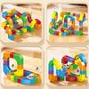 DIY Assembly Electric Magic Track Cube Building Toy Anti-Gravity High-Speed Train Model Creative Christmas Gift for Kids