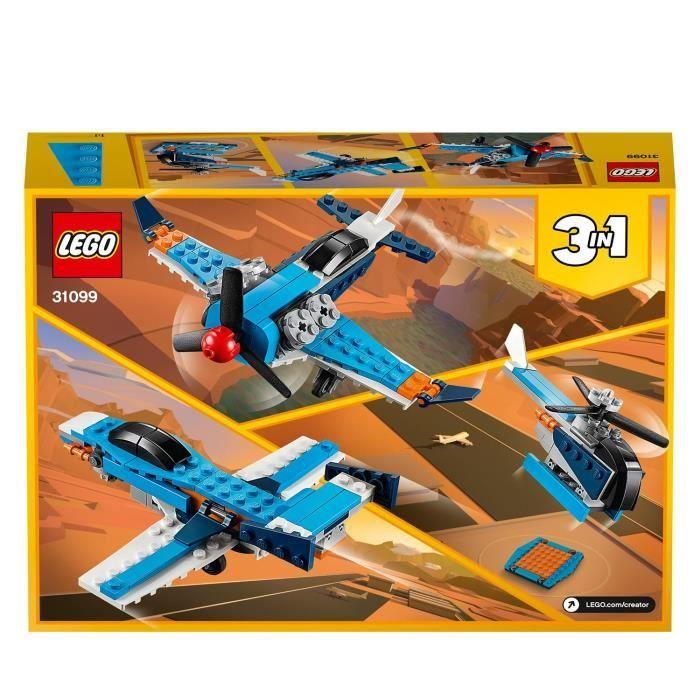 LEGO® Creator - L'avion À Hélice - 3-en-1 - Jouet Pour Enfants De 6 Ans Et +