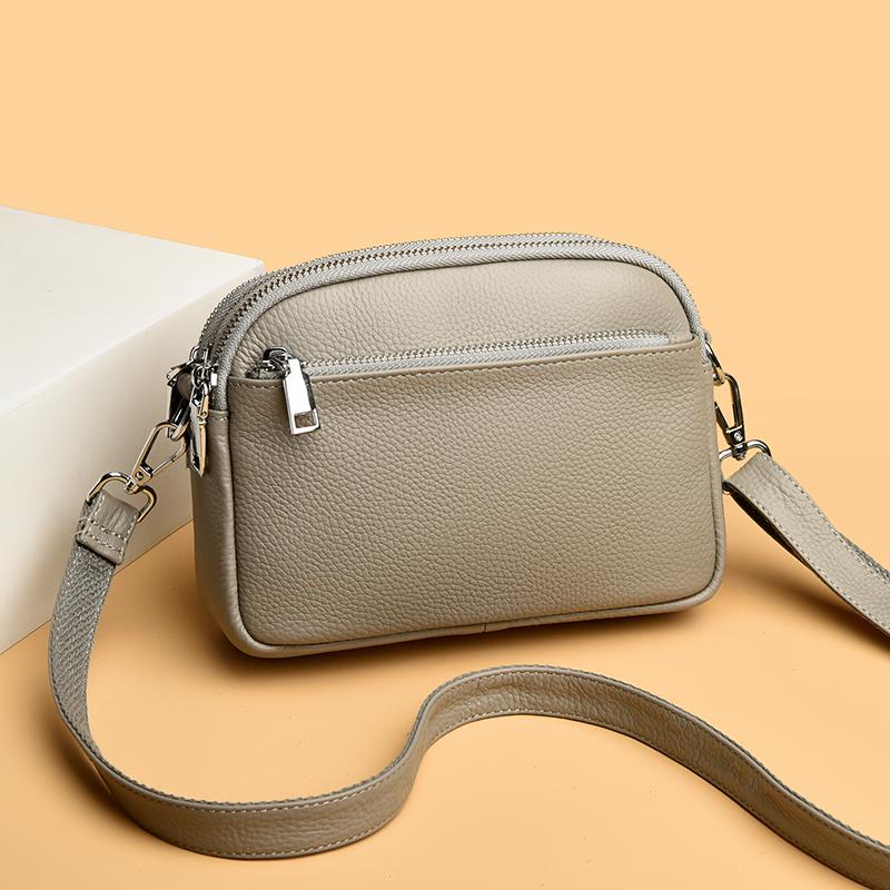 New PU Solid Color Soft Versatile Crossbody Bags Hot Sale Simple Versatile Shoulder Bags Daily Commute Sewing Thread Handbags