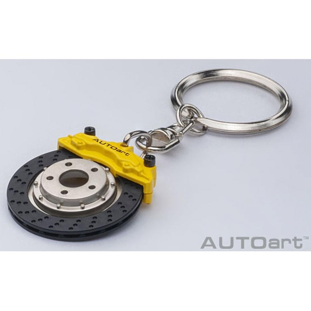 Null Ceramic Brake Disc Keychain  Yellow Caliper