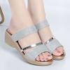 Real soft leather sandals soft platform 2025 new comfortable cool slippers mother summer versatile fashion wedge heel women's shoes
