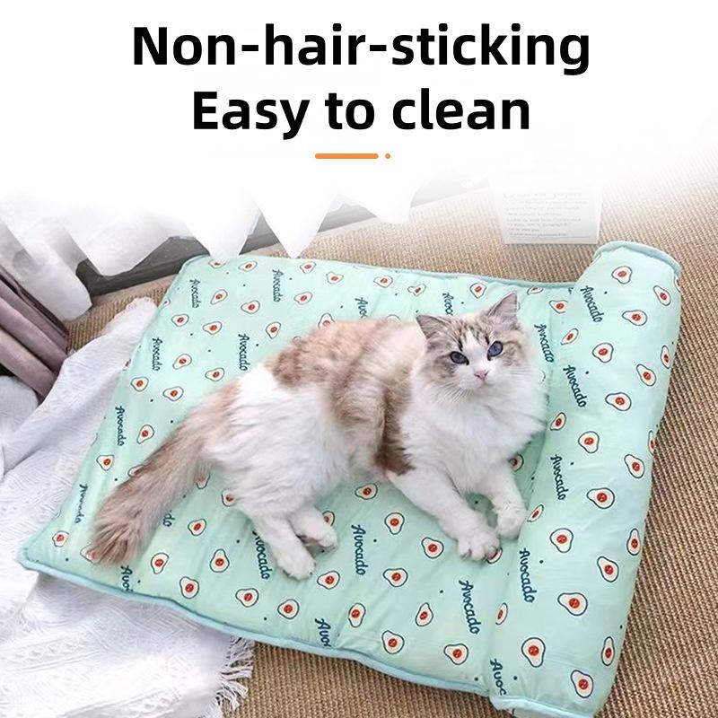Summer Dog Cooling Pad Breathable Ice Silk Pet Mat Washable Anti-Slip Cold Blanket Sofa Bed for Dogs Cats Puppy Kitten
