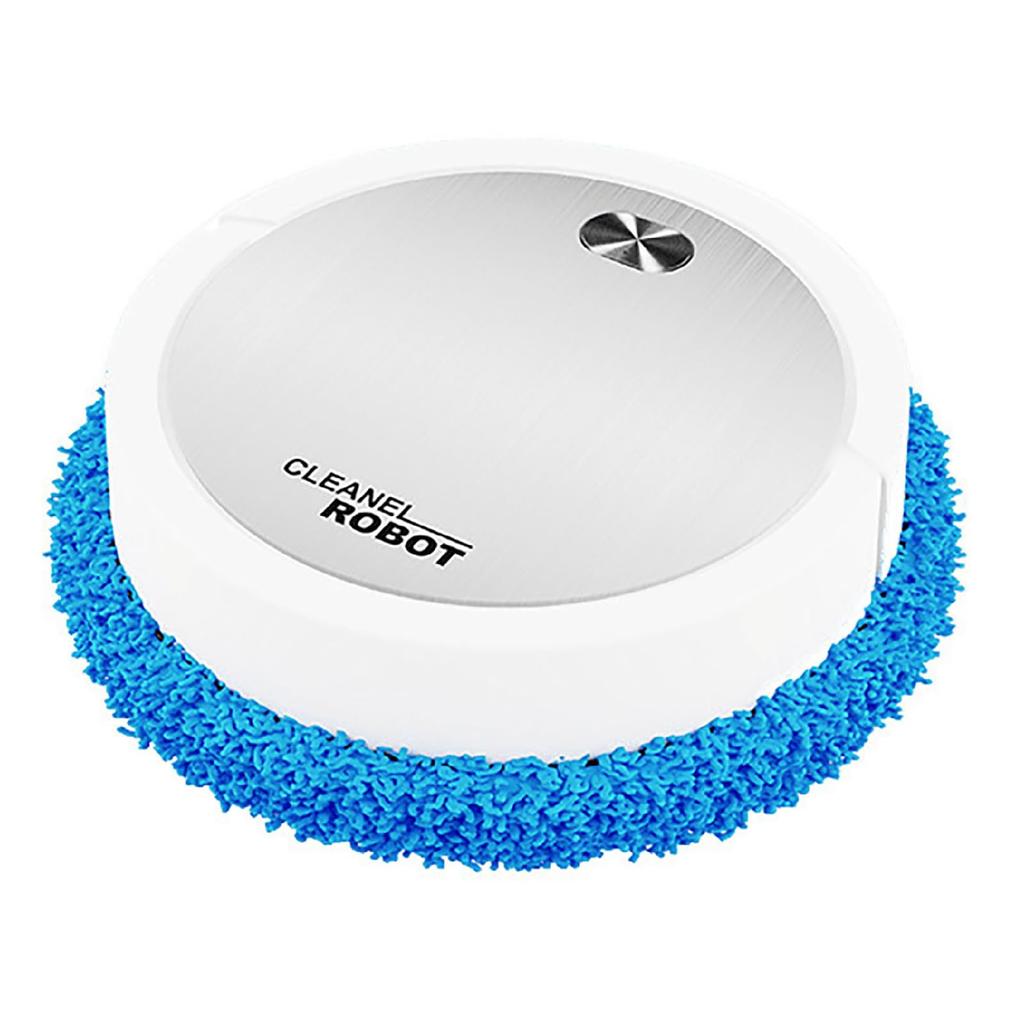 CAWKAY Robot Mop, Fully Automatic Floor Cleaner, Washable, for Carpet, Hard Floors, Hair, Dust, and Pet Hair (White)