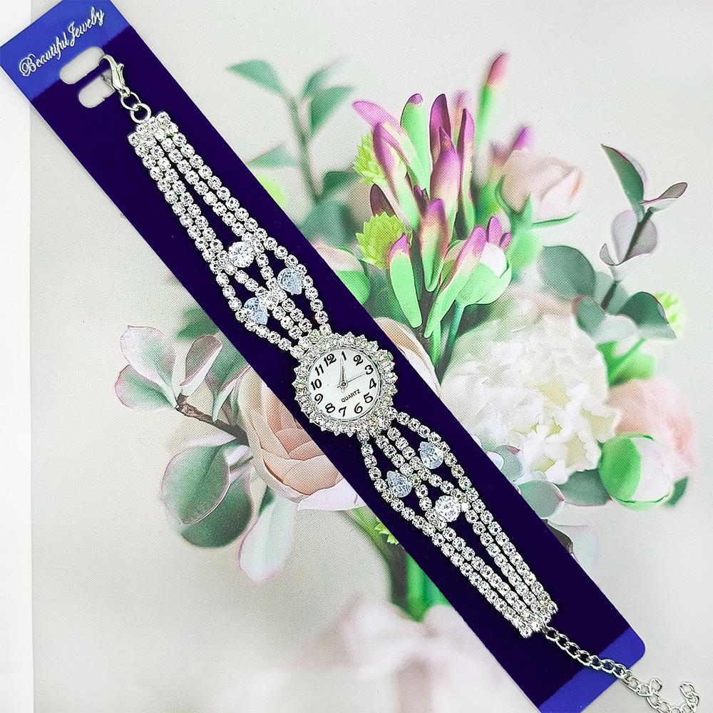 Reloj de Cuarzo para Mujer con Correa Fina Tachonada de Diamantes Estilo Retro Elegante de Negocios