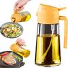 2-in-1 Glass Oil Dispenser and Sprayer Family Kitchen Air Fryer Spray Camping Barbecue Cooking Oil Sprayer 470ml Premium PP Bottle