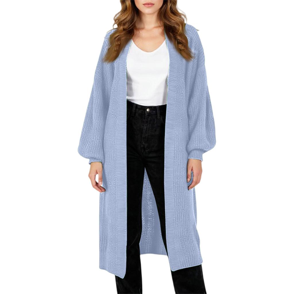 Fashionable Women's Long Knitted Sweater Cross-border  Winter Knitted Jacket