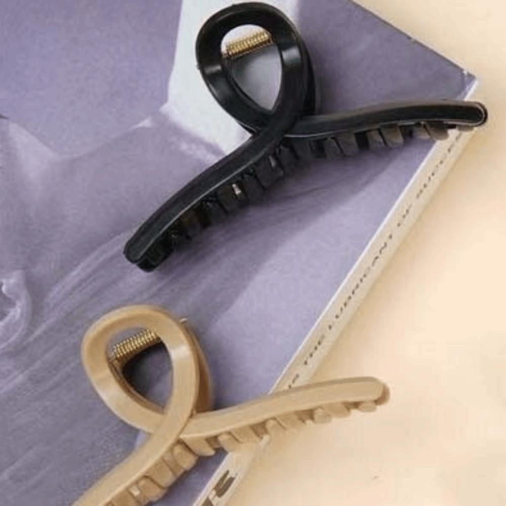 Cross Silicone Shark Clip Korean Style Solid Color Shark Clip Elastic Plastic Hair Claw Women