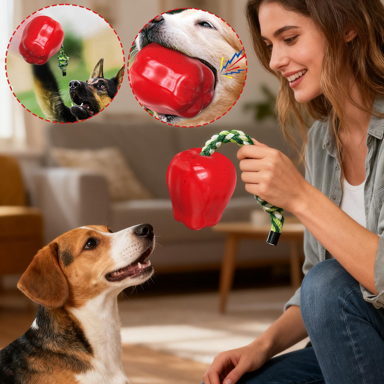 

Dog Squeaky Toys Chewing Squeaky Trainer Fruit Aggressive Chewing Interactive Toy For Training Chasing Teething Hunting Outdoor CHINA