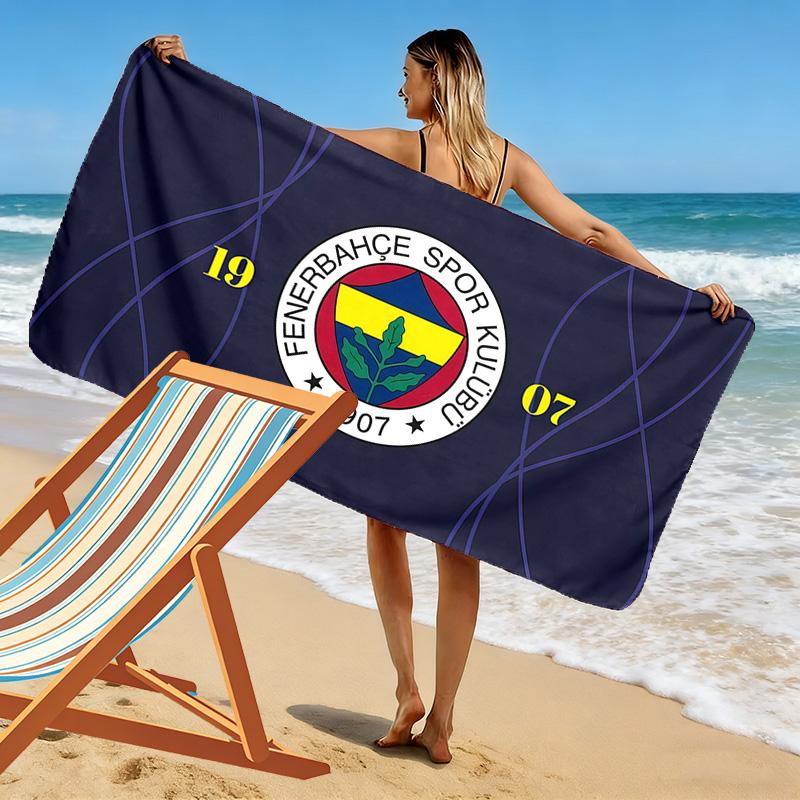 Fenerbahce Print Beach Towel, Large Soft Quick Dry Towel for Beach Camping Swimming