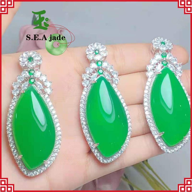 Buy Spot Emerald S925 Sterling Silver Inlaid Green Female Pendant