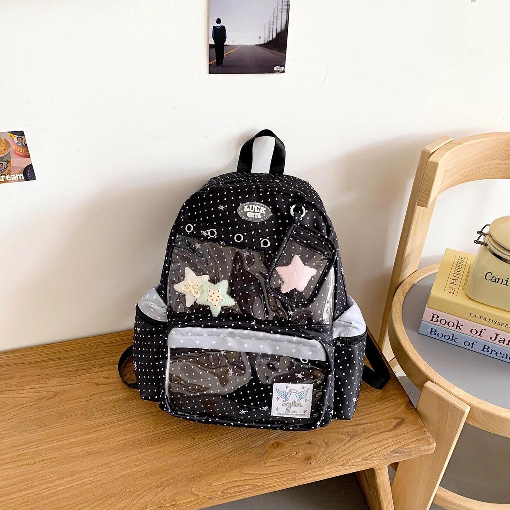 Trendy Polka Dot Ita Backpack for Students – Cute & Versatile for Elementary, Middle, and College Girls