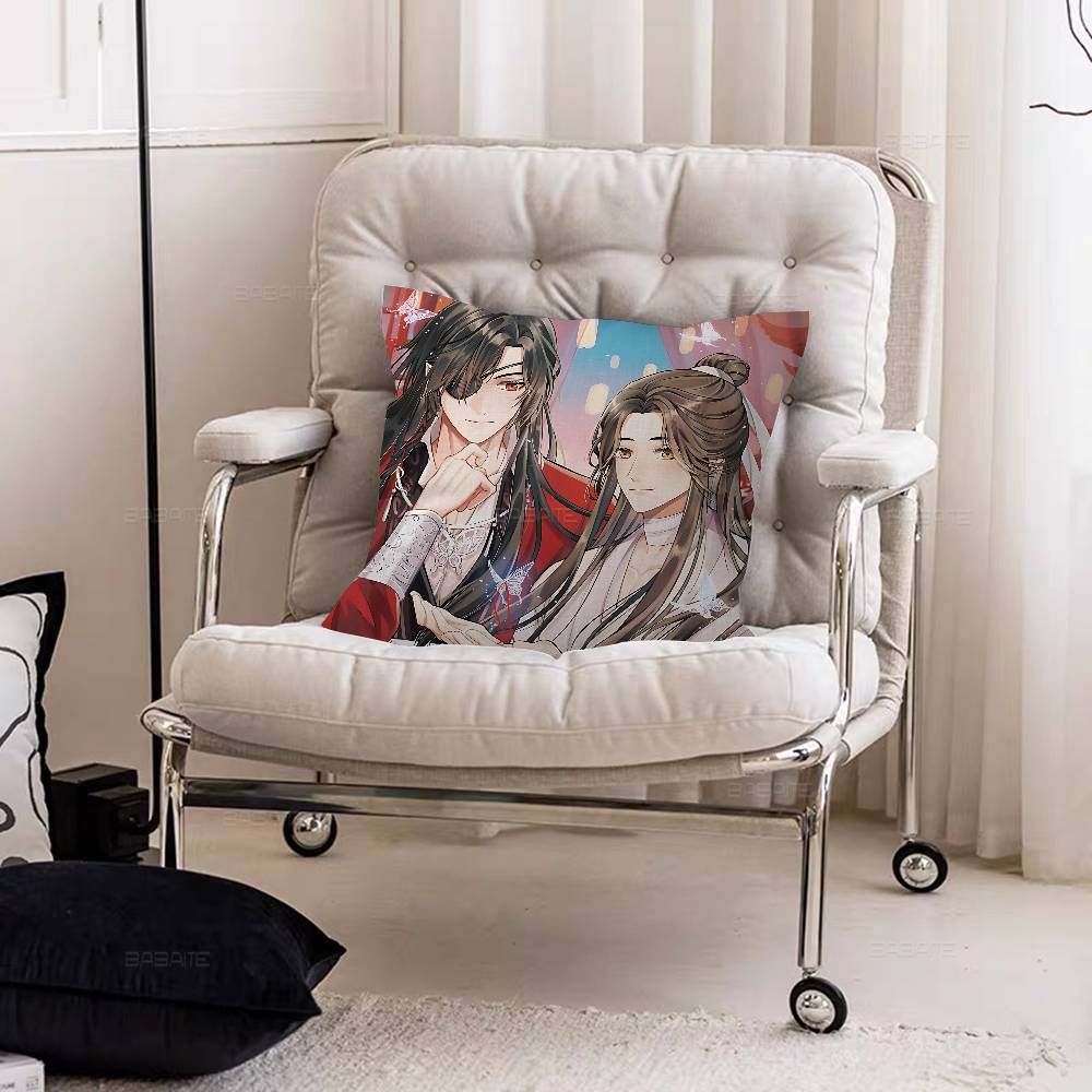 Heaven Officials Blessing Cushion Cover Inches Farmhouse Decor Home Throw Pillow Covers For Couch Decorations