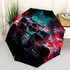 1 pièce Parapluie Pliant Automatique Voiture de Course Formule 1, Design Pliable 3 Sections Portable, Armature à 8 Baleines, Extérieur, Cadeau Idéal pour les Fans et les Voyageurs, Usage Quotidien.B0