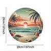 Coastal Sunset Metal Wall Art Men's Room Decor Thanksgiving Beach House Halloween Living Bathroom Kitchen Wall Decor