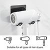 Soporte para soplador de aire montado en la pared, estante para secador de pelo impermeable de acero inoxidable con dos ganchos para baño