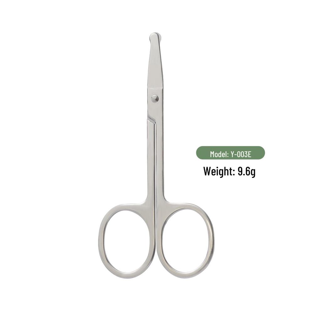 Round-Tip Stainless Steel Beauty Scissors: Safe, Thickened Nose, Eyebrow, and Makeup Tool